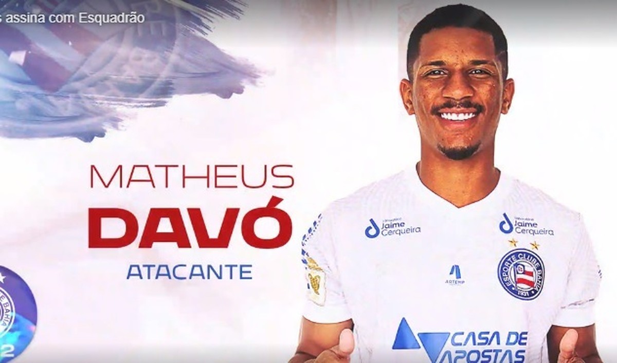 Bahia anuncia a contratação do atacante Matheus Davó, ex-Corinthians - Globo.com